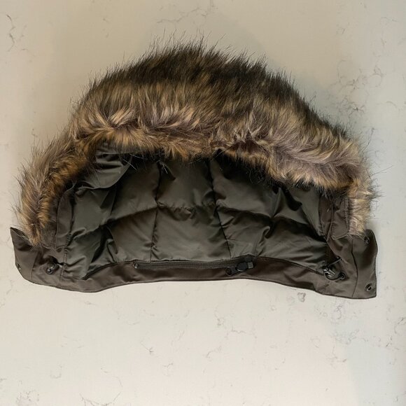 The North Face 550 Outdoor Cotton Nylon Shell Down Fill Parka Olive Green S NWOT - Picture 15 of 16